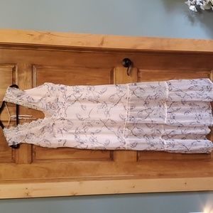 NWT Dark Pink Maxi Light Pink Floral Dress Size 2X